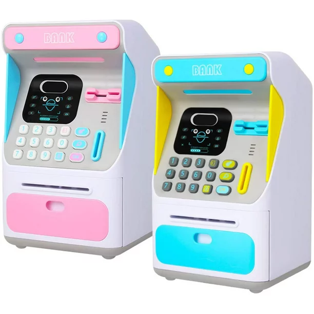 Mini ATM Money Bank with Electronic Lock Face Recognition Auto Scroll Paper Money & Coin for Kids Teens Boys Girls - Image 6